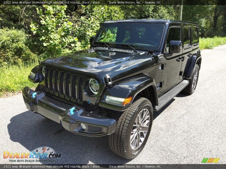 2022 Jeep Wrangler Unlimited High Altitude 4XE Hybrid Black / Black Photo #2