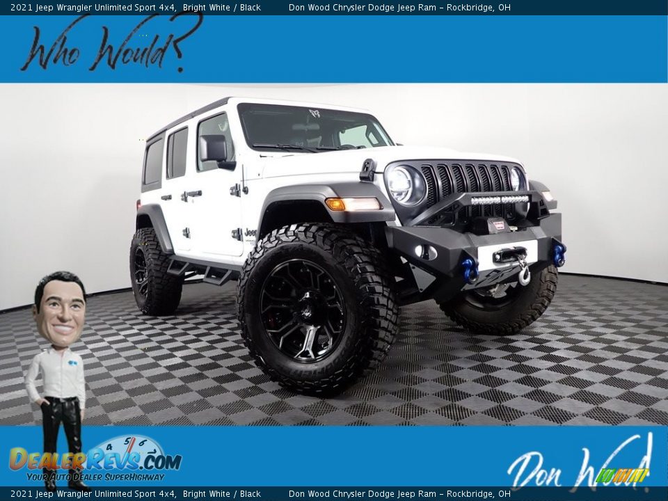 2021 Jeep Wrangler Unlimited Sport 4x4 Bright White / Black Photo #1