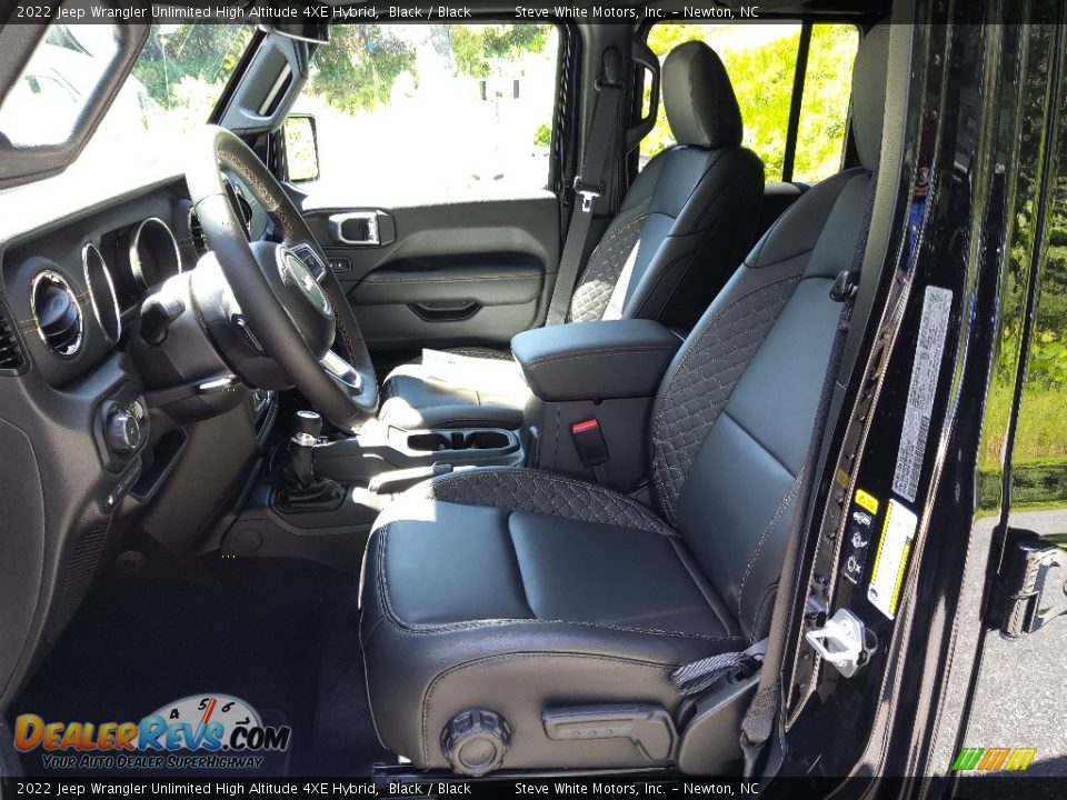 Black Interior - 2022 Jeep Wrangler Unlimited High Altitude 4XE Hybrid Photo #12