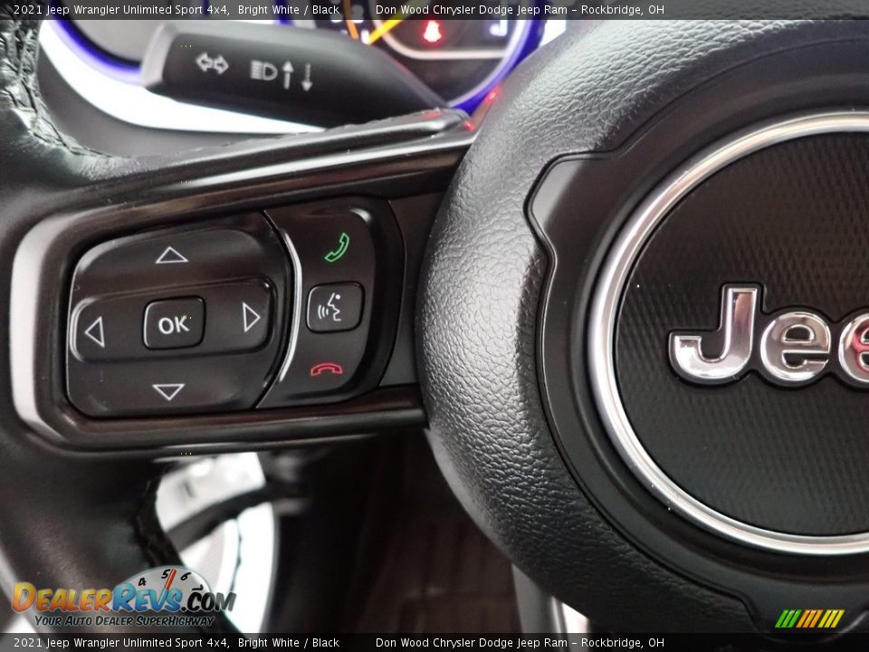 2021 Jeep Wrangler Unlimited Sport 4x4 Bright White / Black Photo #17