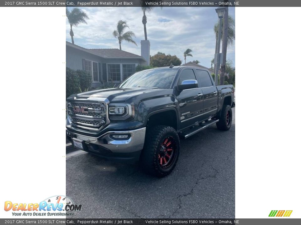 2017 GMC Sierra 1500 SLT Crew Cab Pepperdust Metallic / Jet Black Photo #1