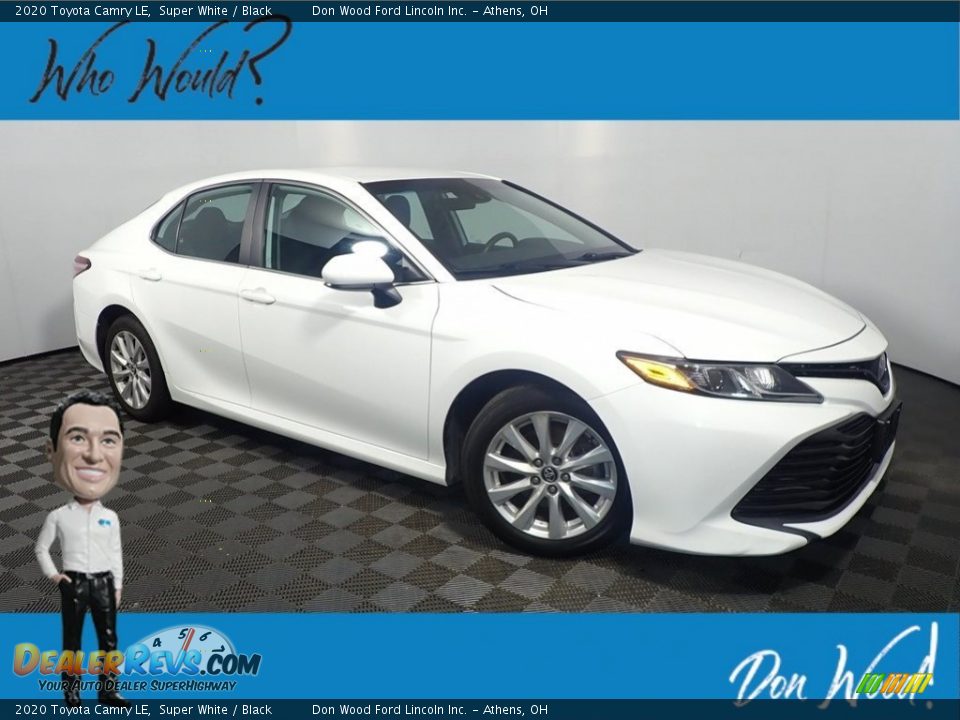 2020 Toyota Camry LE Super White / Black Photo #1
