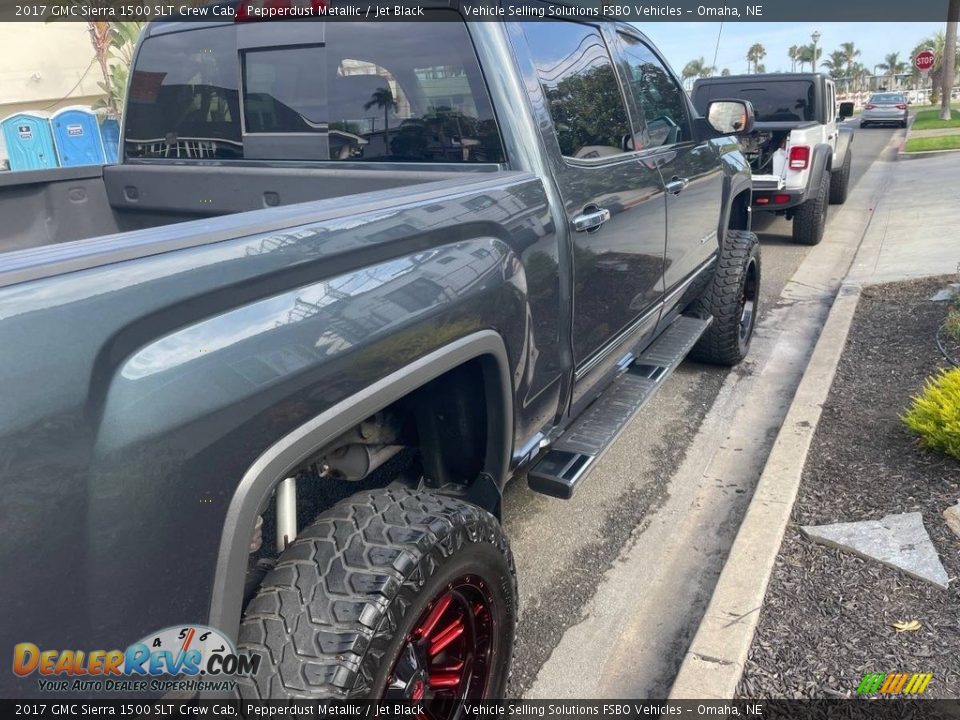 2017 GMC Sierra 1500 SLT Crew Cab Pepperdust Metallic / Jet Black Photo #6