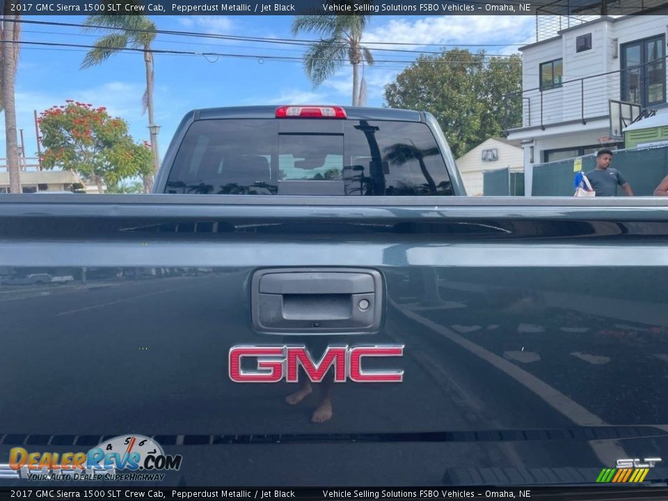 2017 GMC Sierra 1500 SLT Crew Cab Pepperdust Metallic / Jet Black Photo #10