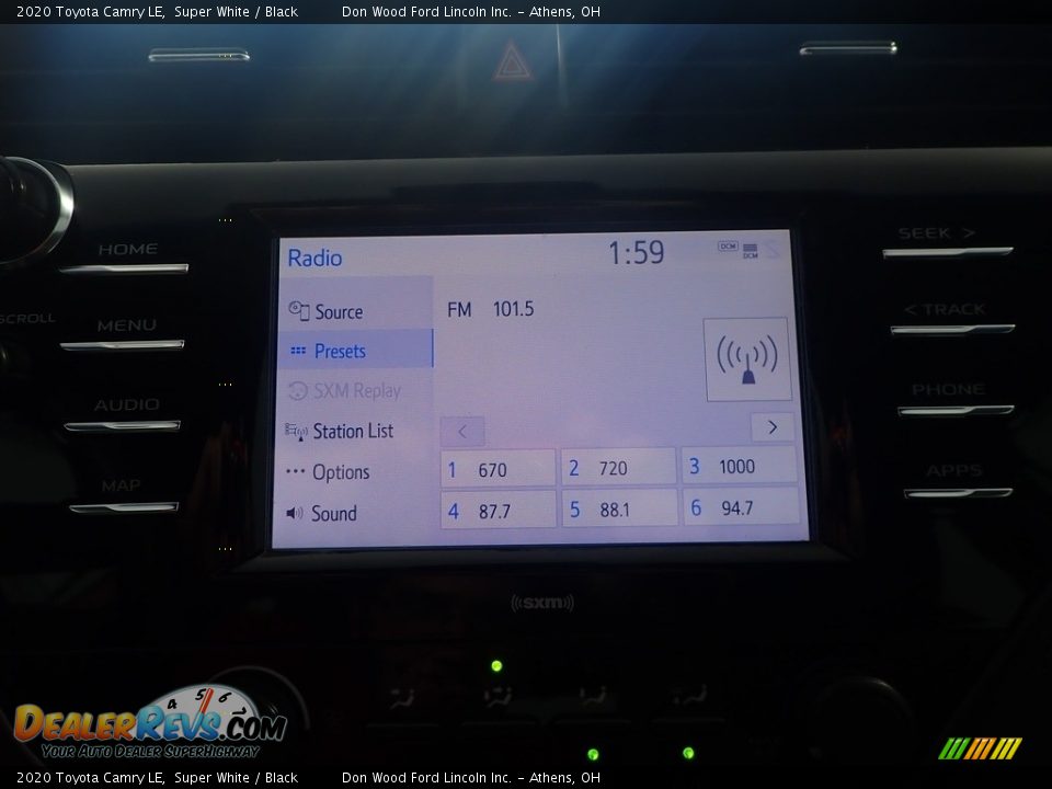 2020 Toyota Camry LE Super White / Black Photo #26