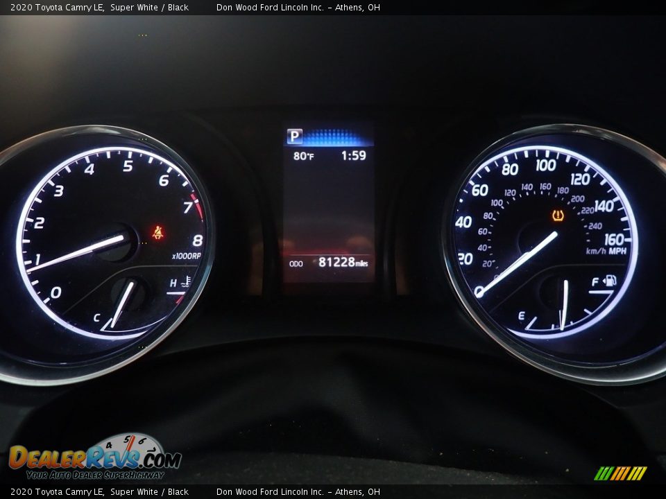 2020 Toyota Camry LE Super White / Black Photo #28