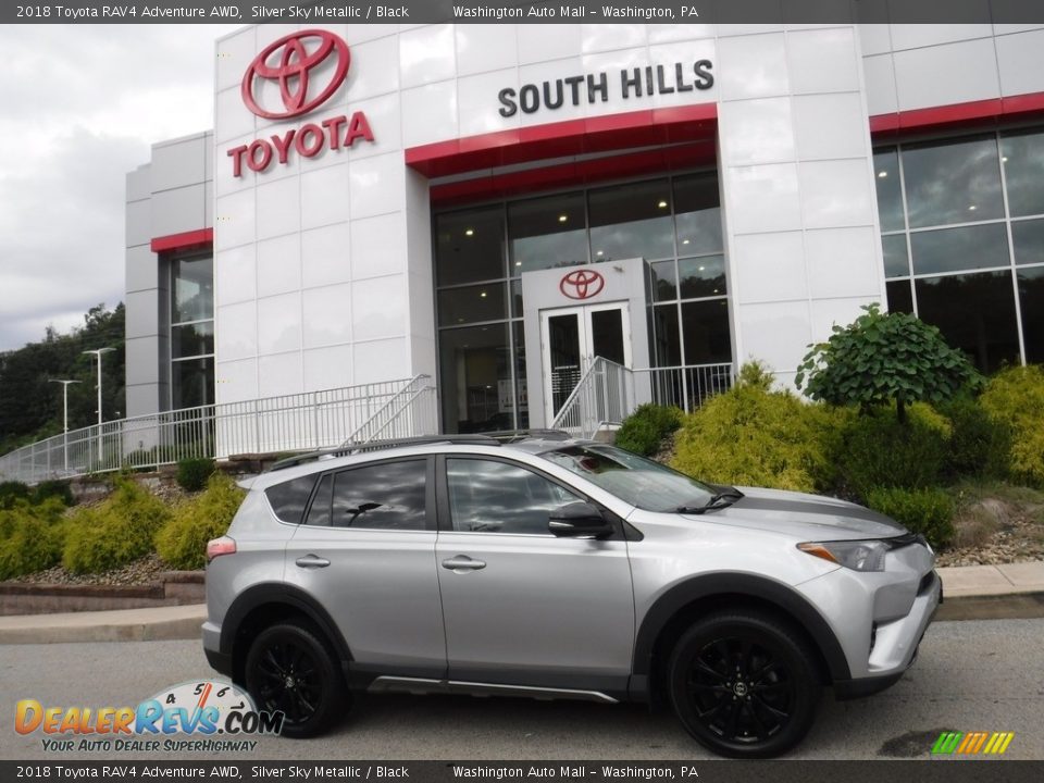 2018 Toyota RAV4 Adventure AWD Silver Sky Metallic / Black Photo #2