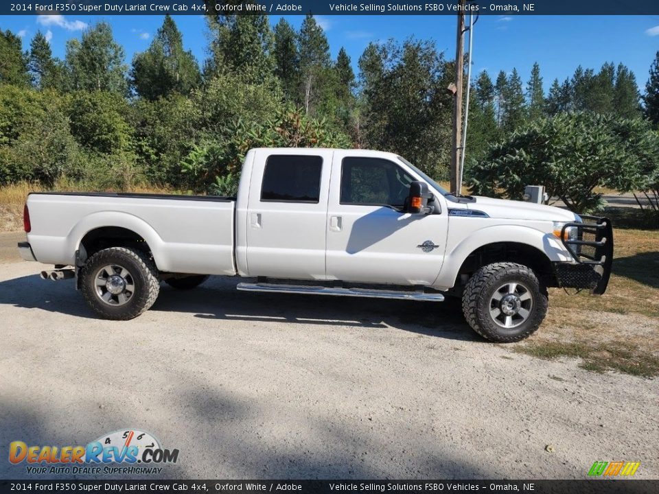 2014 Ford F350 Super Duty Lariat Crew Cab 4x4 Oxford White / Adobe Photo #1