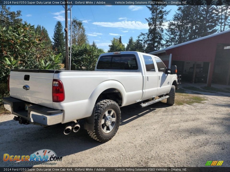 2014 Ford F350 Super Duty Lariat Crew Cab 4x4 Oxford White / Adobe Photo #3