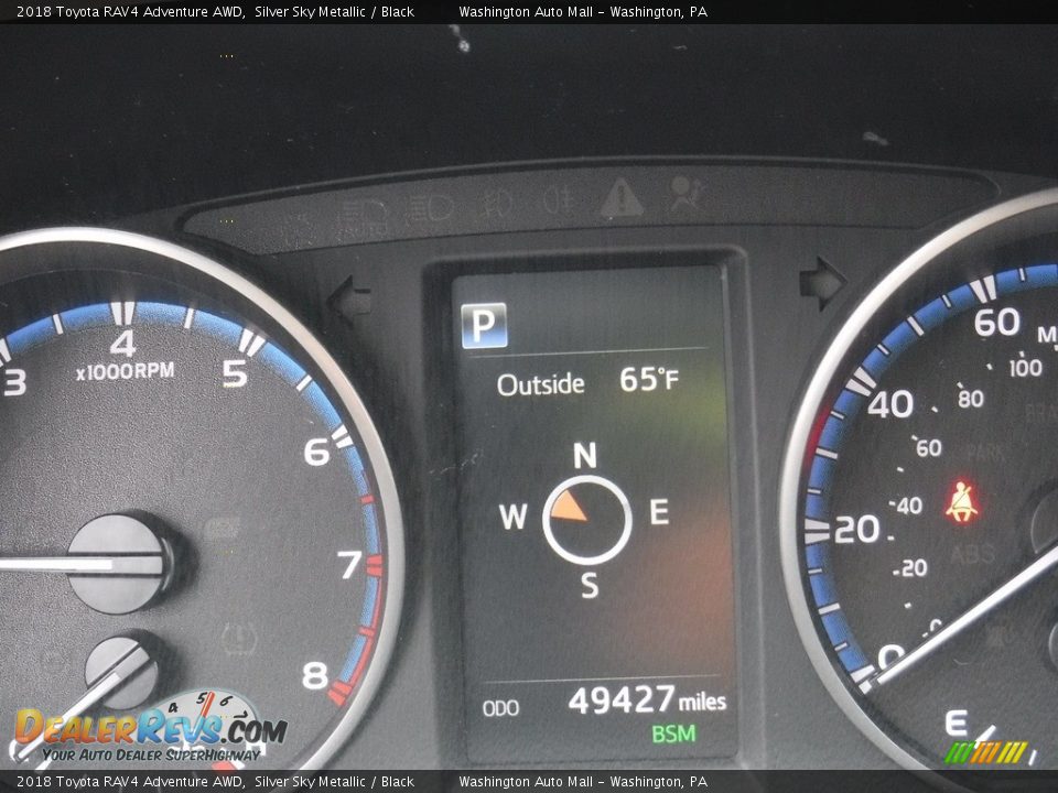2018 Toyota RAV4 Adventure AWD Silver Sky Metallic / Black Photo #35