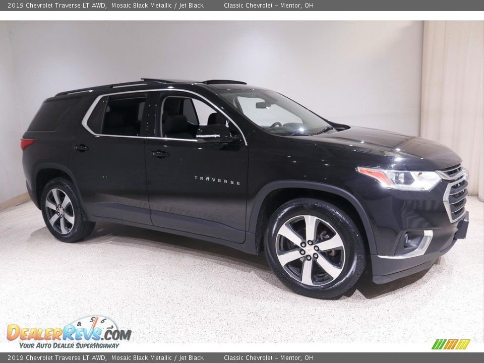 2019 Chevrolet Traverse LT AWD Mosaic Black Metallic / Jet Black Photo #1