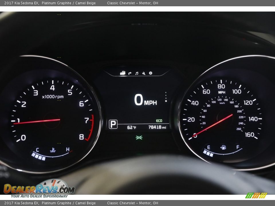 2017 Kia Sedona EX Gauges Photo #8