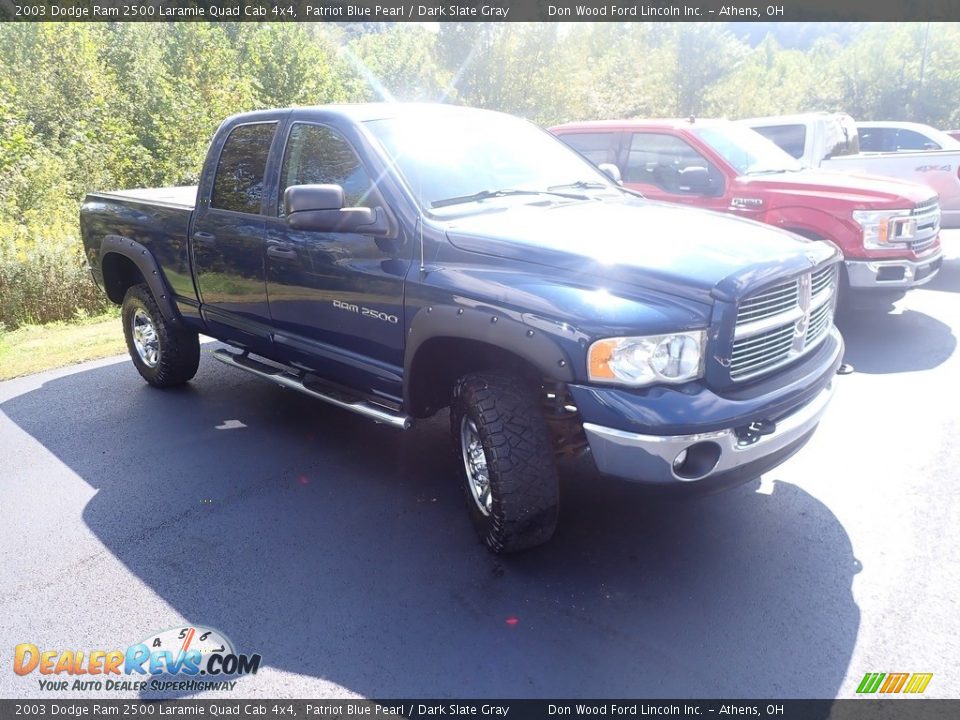 2003 Dodge Ram 2500 Laramie Quad Cab 4x4 Patriot Blue Pearl / Dark Slate Gray Photo #2