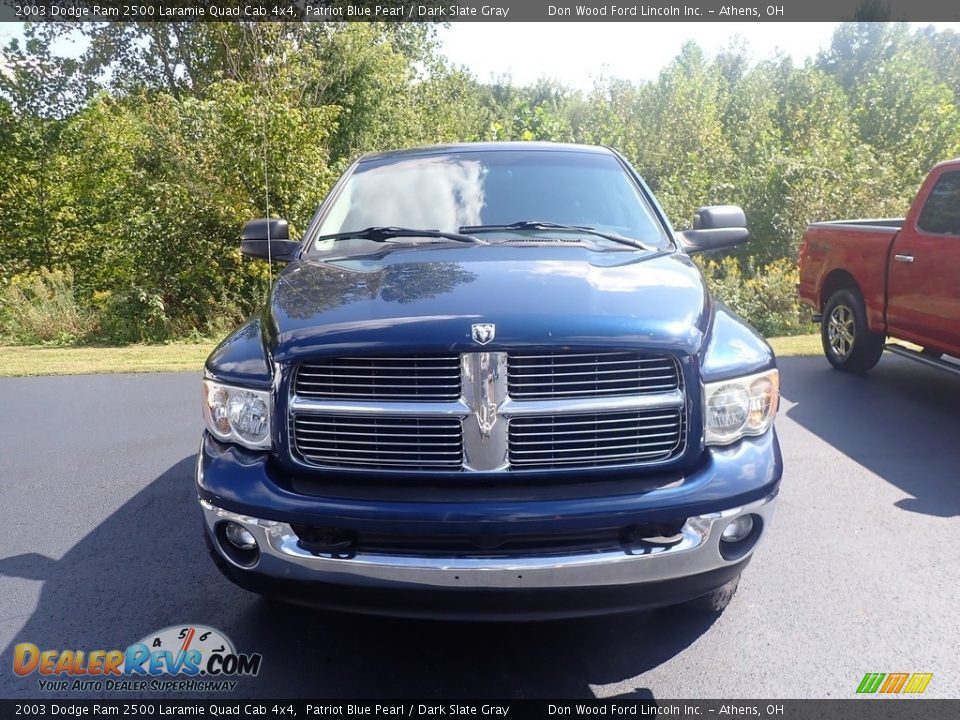 2003 Dodge Ram 2500 Laramie Quad Cab 4x4 Patriot Blue Pearl / Dark Slate Gray Photo #3