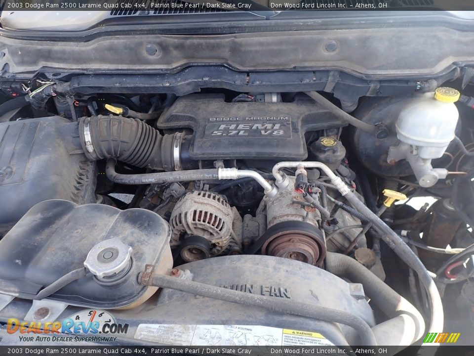 2003 Dodge Ram 2500 Laramie Quad Cab 4x4 Patriot Blue Pearl / Dark Slate Gray Photo #5