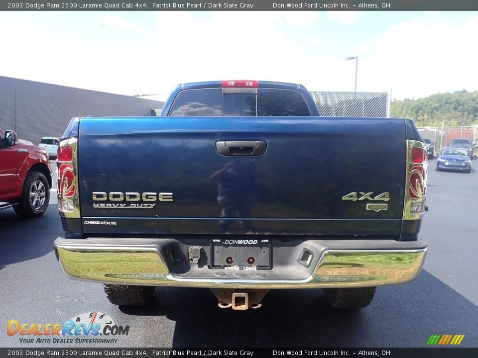 2003 Dodge Ram 2500 Laramie Quad Cab 4x4 Patriot Blue Pearl / Dark Slate Gray Photo #9