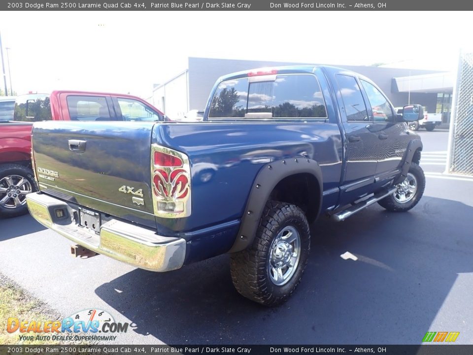 2003 Dodge Ram 2500 Laramie Quad Cab 4x4 Patriot Blue Pearl / Dark Slate Gray Photo #10