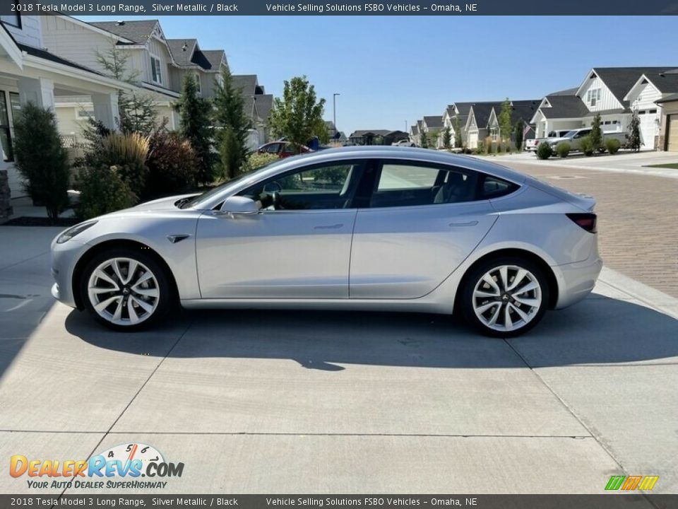 2018 Tesla Model 3 Long Range Silver Metallic / Black Photo #5