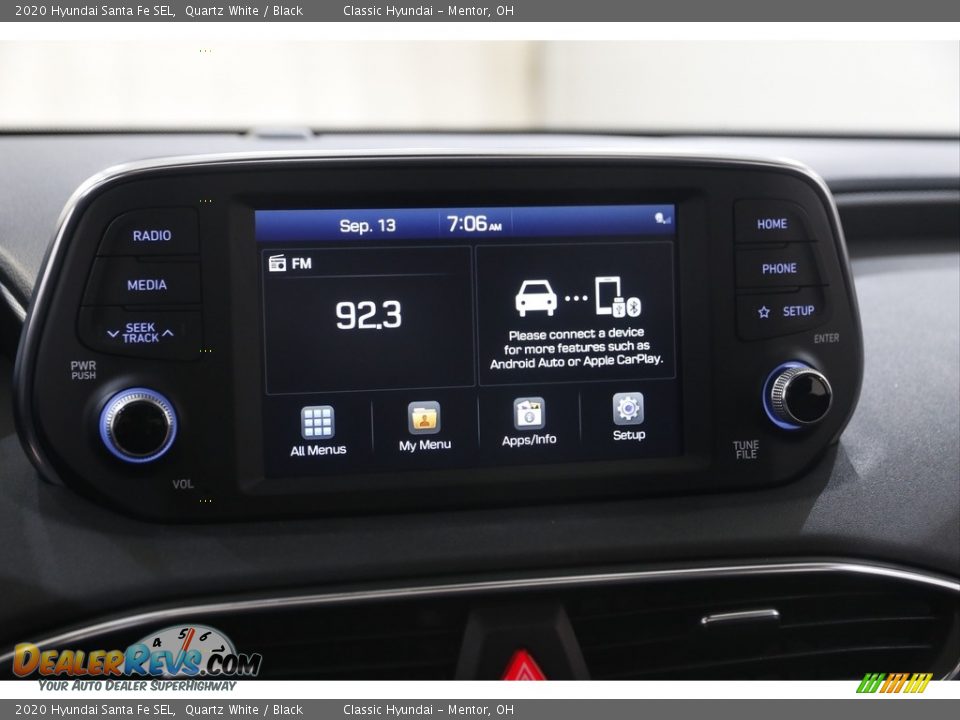 2020 Hyundai Santa Fe SEL Quartz White / Black Photo #10