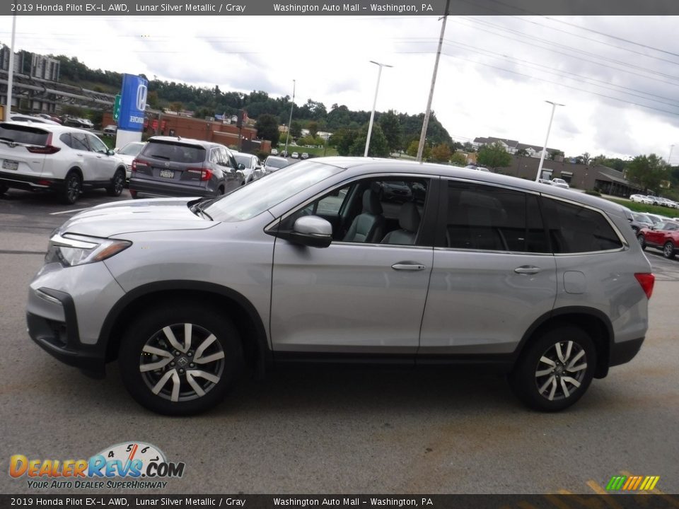 2019 Honda Pilot EX-L AWD Lunar Silver Metallic / Gray Photo #7