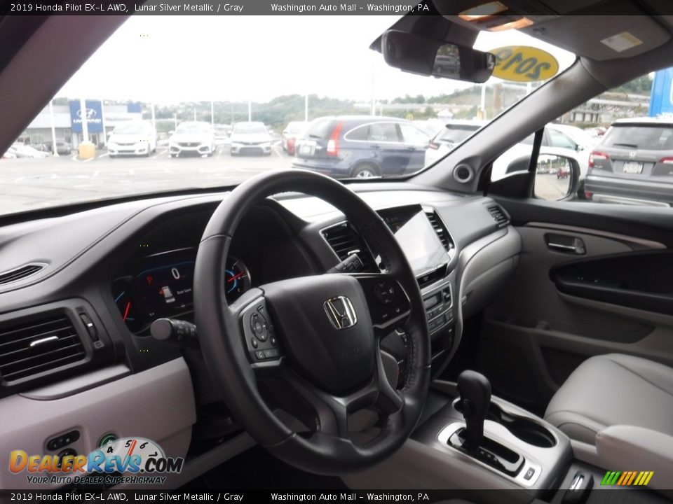 2019 Honda Pilot EX-L AWD Lunar Silver Metallic / Gray Photo #18