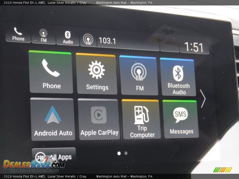 2019 Honda Pilot EX-L AWD Lunar Silver Metallic / Gray Photo #21