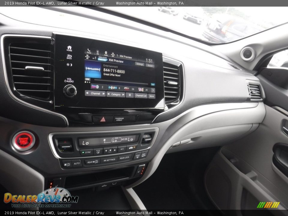 2019 Honda Pilot EX-L AWD Lunar Silver Metallic / Gray Photo #24