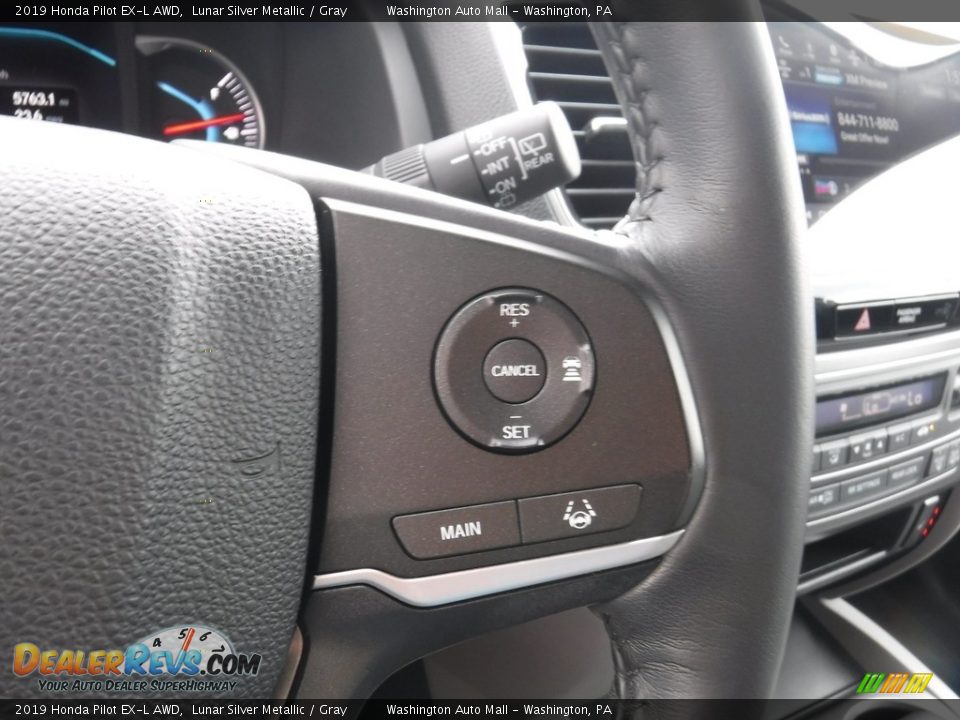 2019 Honda Pilot EX-L AWD Lunar Silver Metallic / Gray Photo #28