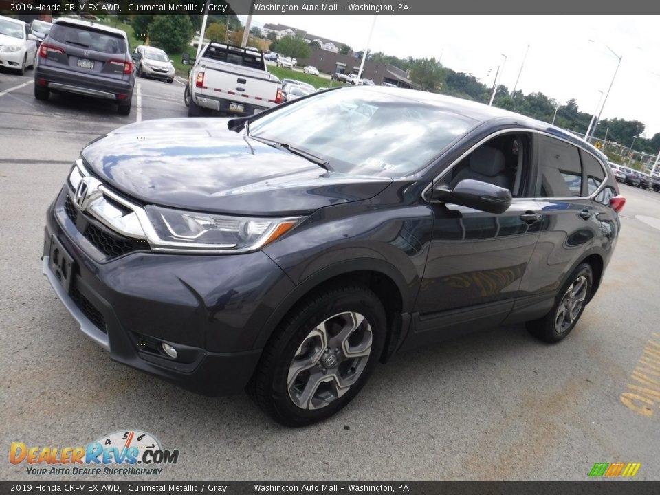 2019 Honda CR-V EX AWD Gunmetal Metallic / Gray Photo #6