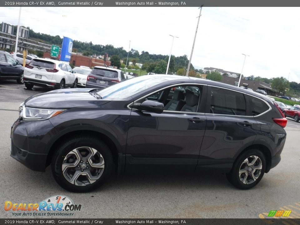 2019 Honda CR-V EX AWD Gunmetal Metallic / Gray Photo #7