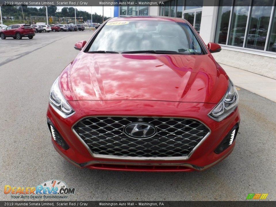 2019 Hyundai Sonata Limited Scarlet Red / Gray Photo #6