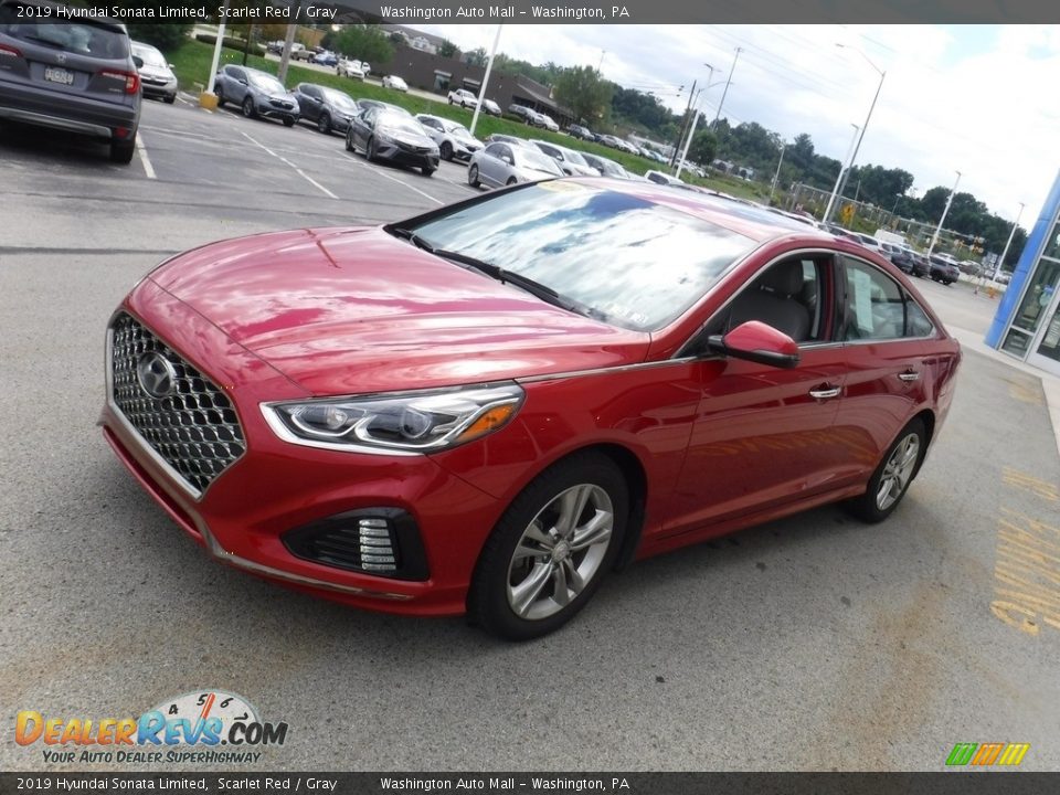 2019 Hyundai Sonata Limited Scarlet Red / Gray Photo #7