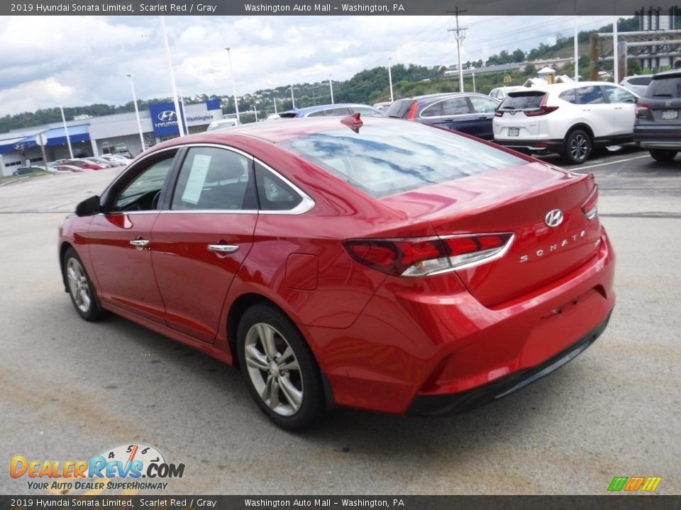 2019 Hyundai Sonata Limited Scarlet Red / Gray Photo #9