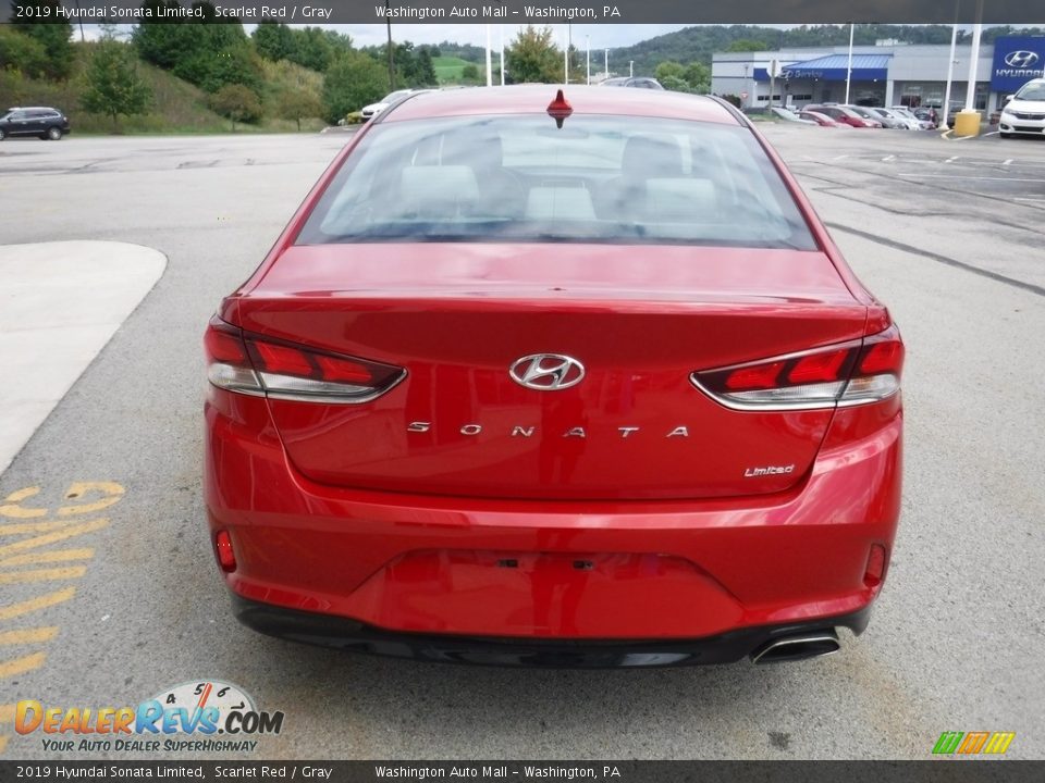 2019 Hyundai Sonata Limited Scarlet Red / Gray Photo #10