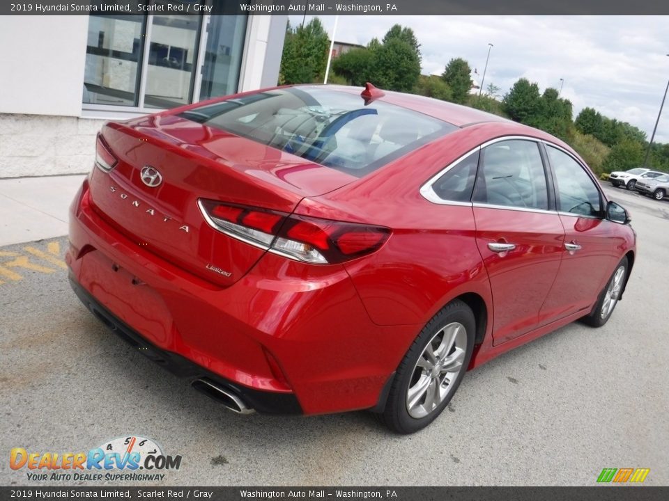 2019 Hyundai Sonata Limited Scarlet Red / Gray Photo #11