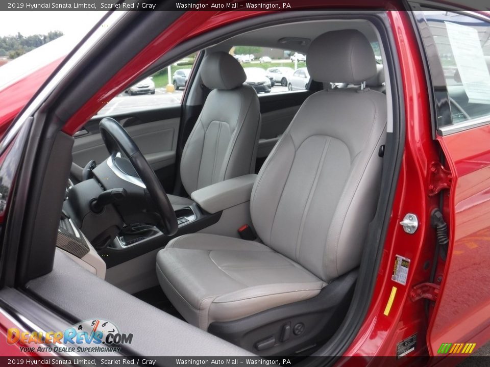 2019 Hyundai Sonata Limited Scarlet Red / Gray Photo #15