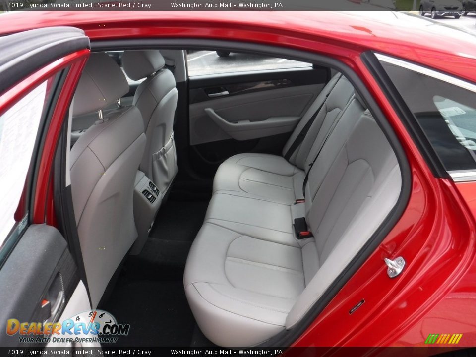 2019 Hyundai Sonata Limited Scarlet Red / Gray Photo #32