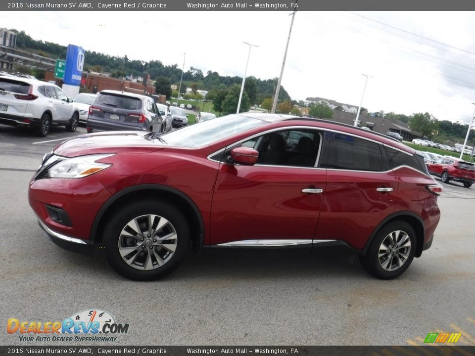 2016 Nissan Murano SV AWD Cayenne Red / Graphite Photo #7