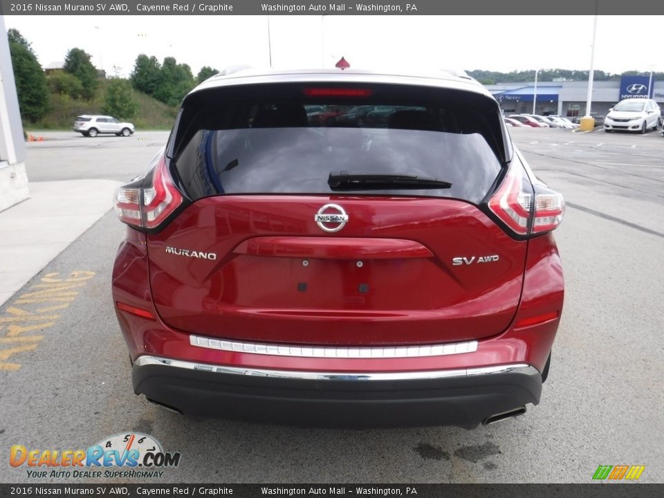 2016 Nissan Murano SV AWD Cayenne Red / Graphite Photo #9