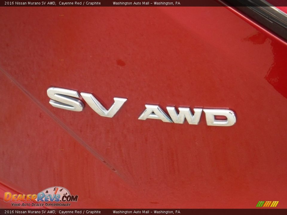 2016 Nissan Murano SV AWD Cayenne Red / Graphite Photo #11