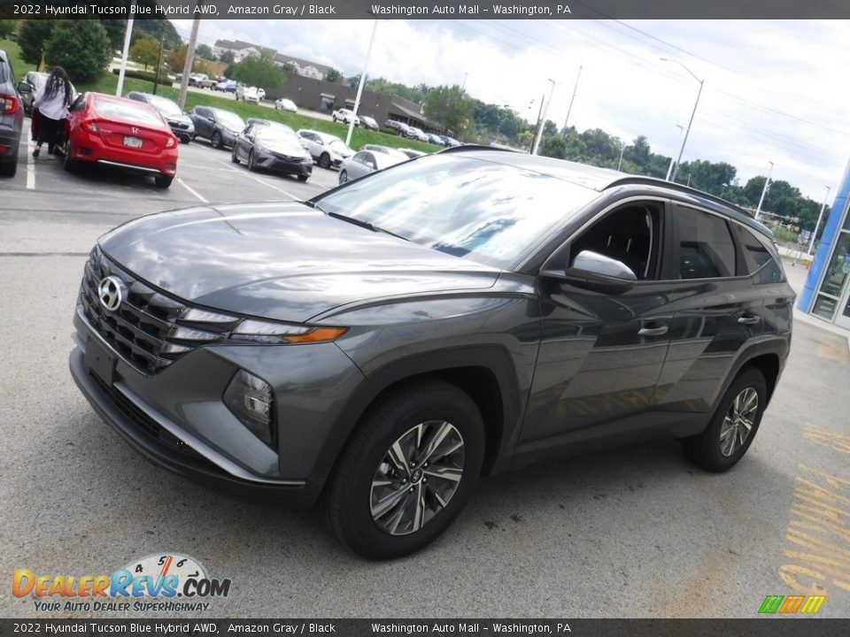 2022 Hyundai Tucson Blue Hybrid AWD Amazon Gray / Black Photo #5