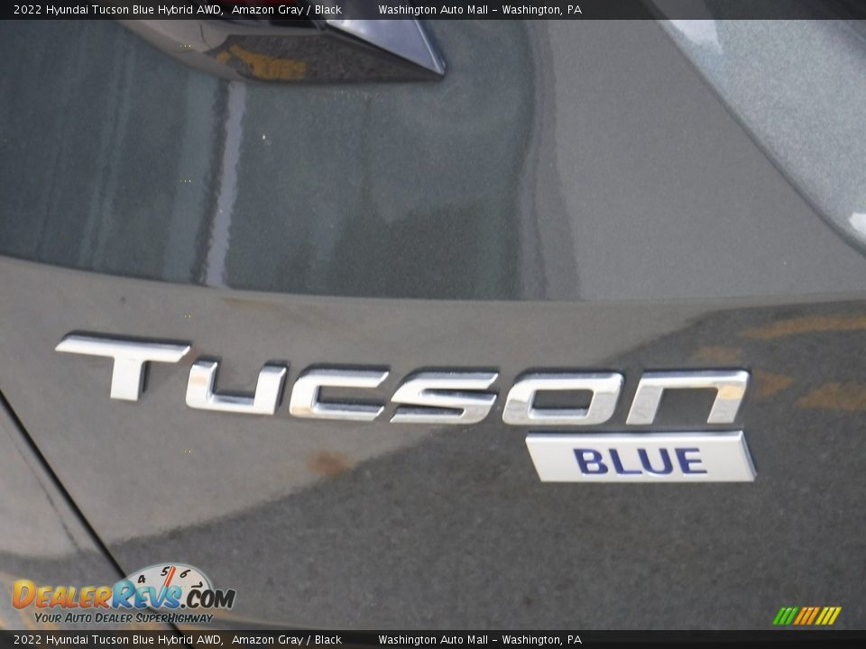 2022 Hyundai Tucson Blue Hybrid AWD Amazon Gray / Black Photo #8