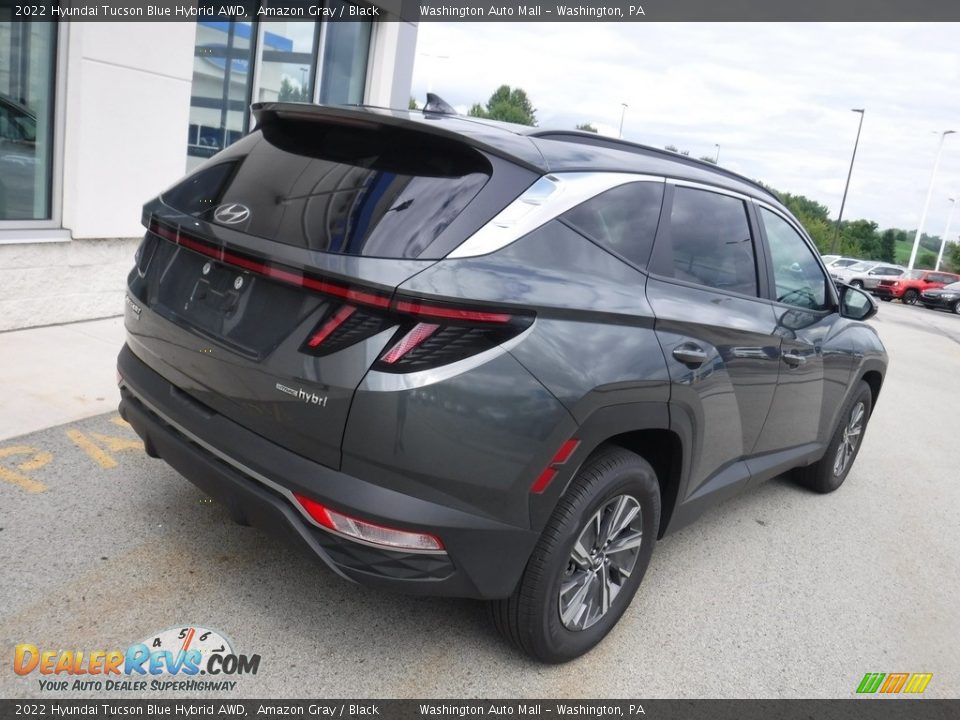 2022 Hyundai Tucson Blue Hybrid AWD Amazon Gray / Black Photo #10