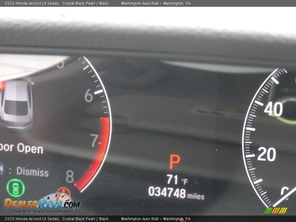 2020 Honda Accord LX Sedan Crystal Black Pearl / Black Photo #32