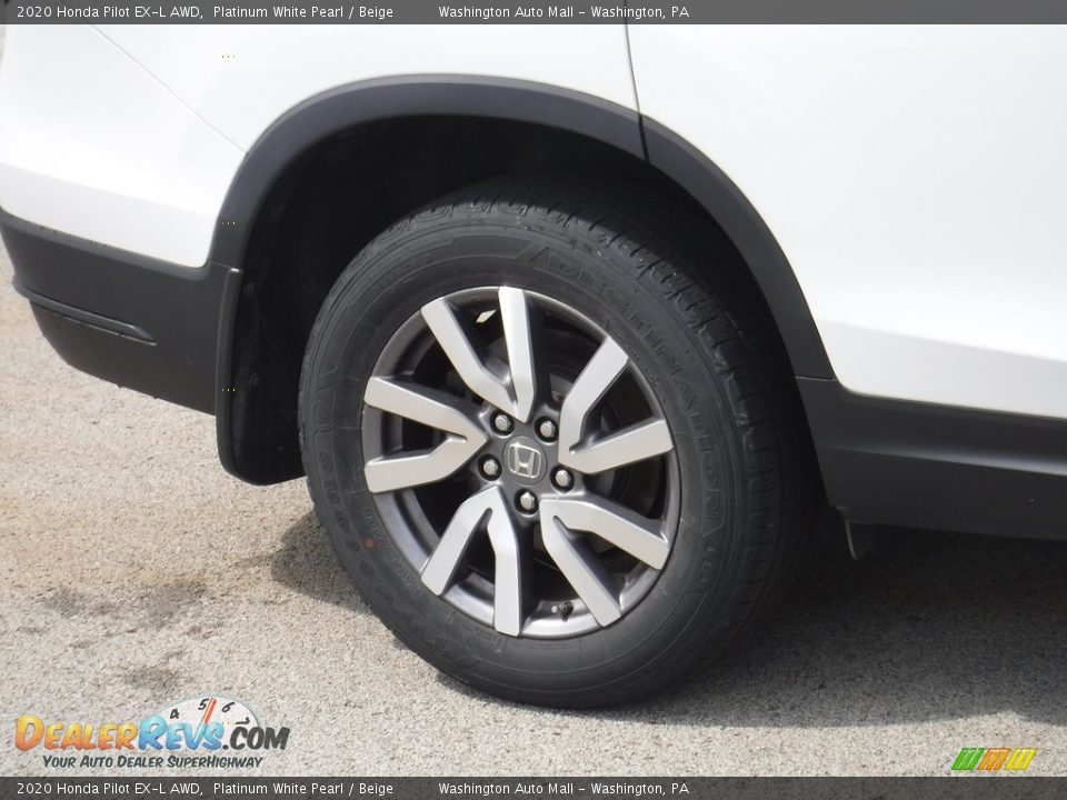 2020 Honda Pilot EX-L AWD Platinum White Pearl / Beige Photo #3