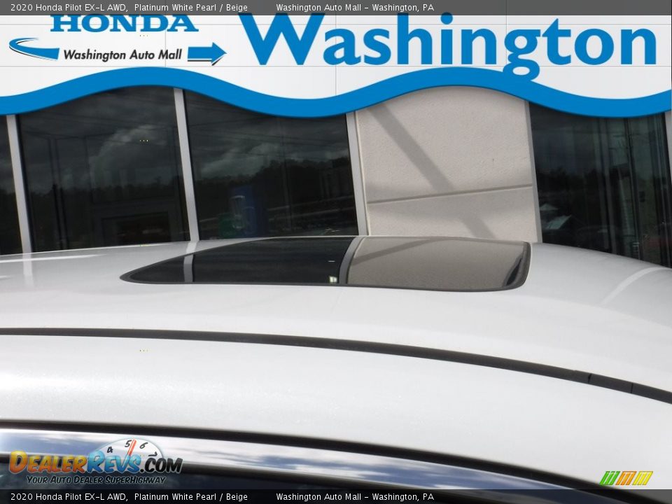 2020 Honda Pilot EX-L AWD Platinum White Pearl / Beige Photo #4