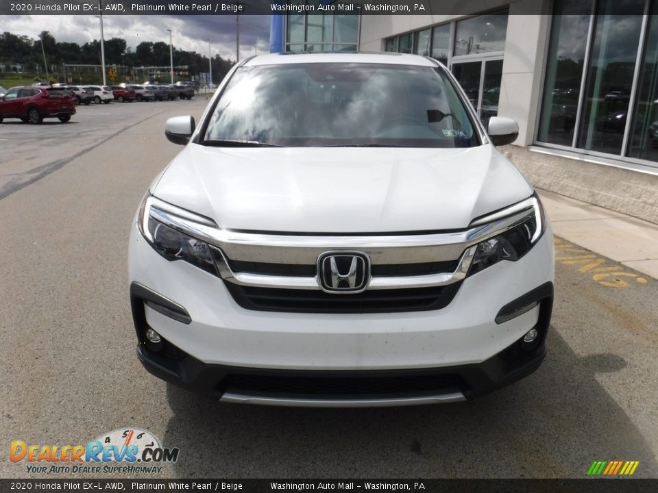 2020 Honda Pilot EX-L AWD Platinum White Pearl / Beige Photo #5