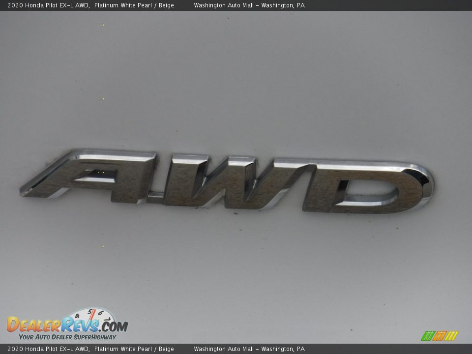 2020 Honda Pilot EX-L AWD Platinum White Pearl / Beige Photo #11