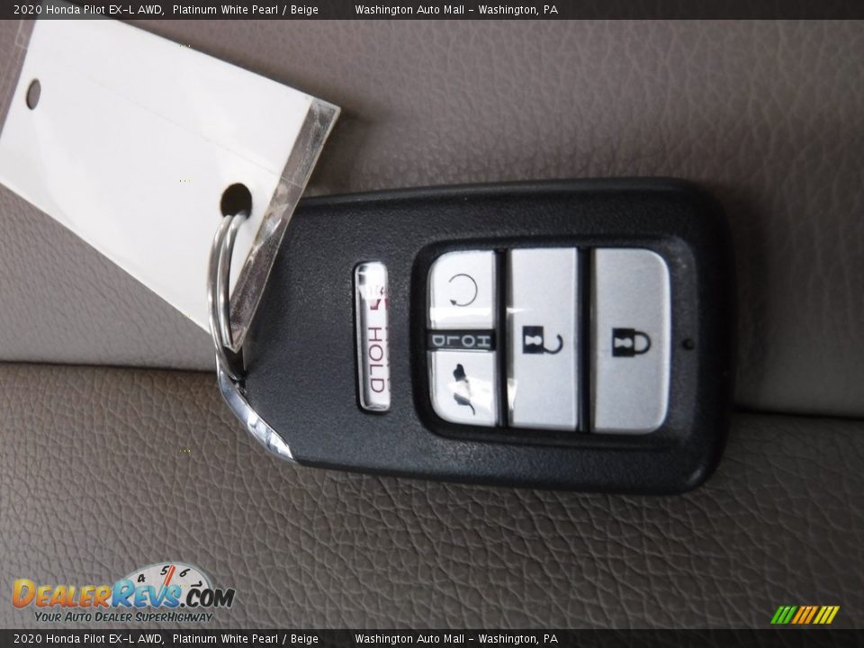 2020 Honda Pilot EX-L AWD Platinum White Pearl / Beige Photo #13