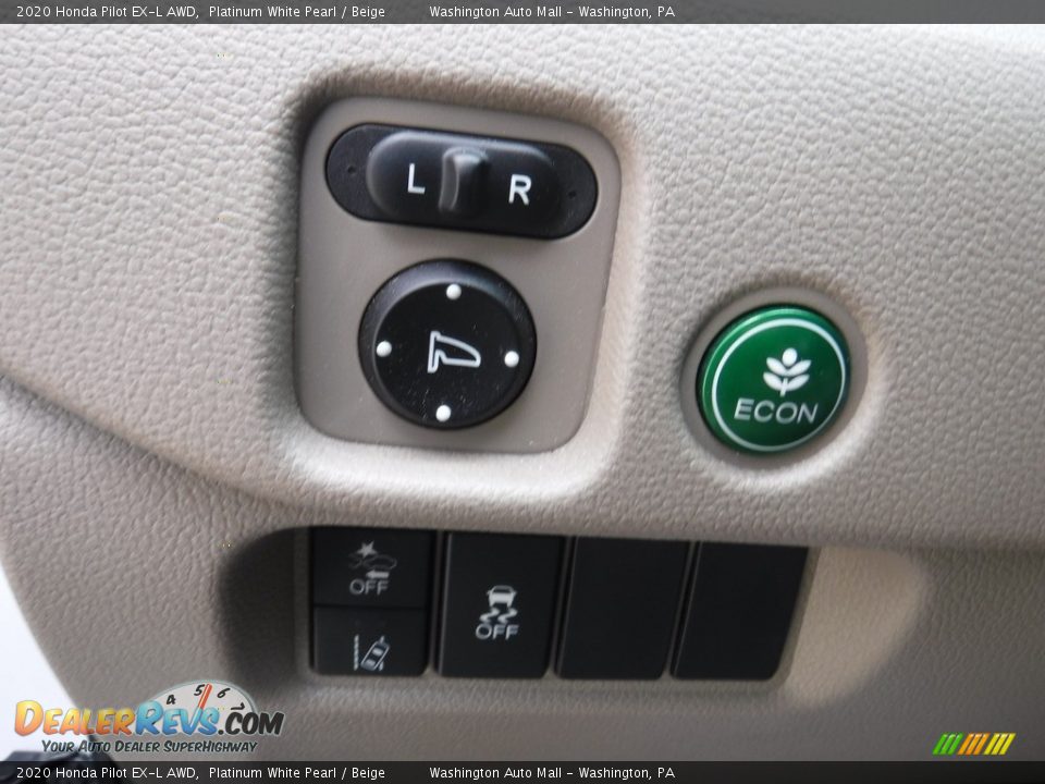 2020 Honda Pilot EX-L AWD Platinum White Pearl / Beige Photo #17